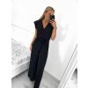Overal dlouhý elegantní krátký rukáv dámské (S/M ONE SIZE) ITALSKÁ MÓDA IMWCC232642/DU (Velikost S/M/L, Barva béžová)