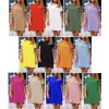 Šaty letní oversize krátký rukáv dámské (L/XL/2XL ONE SIZE) ITALSKÁ MÓDA IMWB23321/DU (Velikost XL/2XL, Barva Černá)