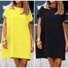 Šaty letní oversize krátký rukáv dámské (L/XL/2XL ONE SIZE) ITALSKÁ MÓDA IMWB23321/DU (Velikost XL/2XL, Barva Černá)
