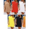 Šaty letní oversize krátký rukáv dámské (L/XL/2XL ONE SIZE) ITALSKÁ MÓDA IMWB23321/DU (Velikost XL/2XL, Barva Černá)