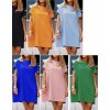 Šaty letní oversize krátký rukáv dámské (L/XL/2XL ONE SIZE) ITALSKÁ MÓDA IMWB23321/DU (Velikost XL/2XL, Barva Černá)