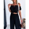 Souprava letní top a kalhoty dámská (S/M ONE SIZE) ITALSKÁ MÓDA IMM23M33319/DU