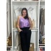 Tílko letní saténové s krajkou dámské (S/M ONE SIZE) ITALSKÁ MÓDA IMM23HG3352/DR (Velikost S/M/L, Barva fialová)