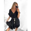 Šaty letní krátký rukáv dámské (S/M/L ONE SIZE) ITALSKÁ MÓDA IM323BELT/DU (Velikost M/L, Barva béžová)