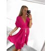 Šaty letní krátký rukáv dámské (S/M/L ONE SIZE) ITALSKÁ MÓDA IM323BELT/DU (Velikost M/L, Barva béžová)