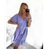 Šaty letní krátký rukáv dámské (S/M/L ONE SIZE) ITALSKÁ MÓDA IM323BELT/DU (Velikost M/L, Barva béžová)