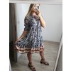 Šaty košilové oversize krátký rukáv dámské nadrozměr (XL/2XL ONE SIZE) ITALSKá MODA IM723005/DUR