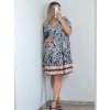 Šaty košilové oversize krátký rukáv dámské nadrozměr (XL/2XL ONE SIZE) ITALSKá MODA IM723005/DUR