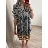 Šaty košilové oversize krátký rukáv dámské nadrozměr (XL/2XL ONE SIZE) ITALSKá MODA IM723005/DUR