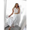 Šaty dlouhé elegantní krajkové košilové s páskem bez rukáv dámské (S/M ONE SIZE) ITALSKÁ MÓDA IMWGB231751/DU