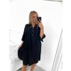 Šaty volnočasové košilové 3/4 rukáv dámské nadrozměr (L/XL/2XL ONE SIZE) ITALSKá MóDA IM423WOILA/DUR