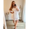 Šaty krajkové s krátkým rukávem nadrozměr dámské (XL/2XL one sine) ITALSKÁ MÓDA IM923OLIVIA/DUR
