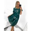 Šaty volnočasové krátký rukáv dámské nadrozměr (2XL/3XL ONE SIZE) ITALSKá MóDA IM423LILIE/DUR