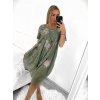 Šaty volnočasové krátký rukáv dámské nadrozměr (2XL/3XL ONE SIZE) ITALSKá MóDA IM423LILIE/DUR