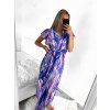 Šaty dlouhé letní krátký rukáv dámské (S/M ONE SIZE) ITALSKÁ MÓDA IMC23300/DU (Velikost S/M/L, Barva fialová)