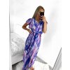 Šaty dlouhé letní krátký rukáv dámské (S/M ONE SIZE) ITALSKÁ MÓDA IMC23300/DU (Velikost S/M/L, Barva fialová)