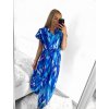Šaty dlouhé letní krátký rukáv dámské (S/M ONE SIZE) ITALSKÁ MÓDA IMC23300/DU