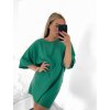 Šaty oversize krátký rukáv dámské (S/M ONE SIZE) ITALSKÁ MÓDA IMWY23090/DU (Velikost S/M/L, Barva béžová)
