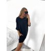 Šaty oversize krátký rukáv dámské (S/M ONE SIZE) ITALSKÁ MÓDA IMWY23090/DU (Velikost S/M/L, Barva béžová)