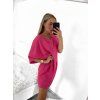 Šaty oversize krátký rukáv dámské (S/M ONE SIZE) ITALSKÁ MÓDA IMWY23090/DU (Velikost S/M/L, Barva béžová)