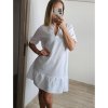Šaty letní mušelínové krátký rukáv dámské (S/M ONE SIZE) ITALSKÁ MÓDA IM723031/DU (Velikost S/M/L, Barva bílá)