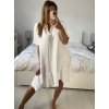 Šaty letní mušelínové krátký rukáv dámské (S/M ONE SIZE) ITALSKÁ MÓDA IM723031/DU (Velikost S/M/L, Barva bílá)
