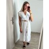 Šaty letní bez rukávů s páskem dámské (S/M ONE SIZE) ITALSKá MóDA IM823003/DU