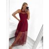 Šaty společenské dlouhé bez rukávu dámské (S/M ONE SIZE) ITALSKÁ MÓDA IM3236286/DU (Velikost S/M/L, Barva béžová)