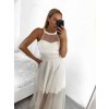 Šaty společenské dlouhé bez rukávu dámské (S/M ONE SIZE) ITALSKÁ MÓDA IM3236286/DU (Velikost S/M/L, Barva béžová)
