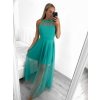 Šaty společenské dlouhé bez rukávu dámské (S/M ONE SIZE) ITALSKÁ MÓDA IM3236286/DU (Velikost S/M/L, Barva béžová)