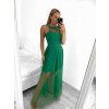 Šaty společenské dlouhé bez rukávu dámské (S/M ONE SIZE) ITALSKÁ MÓDA IM3236286/DU (Velikost S/M/L, Barva béžová)