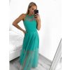 Šaty společenské dlouhé bez rukávu dámské (S/M ONE SIZE) ITALSKÁ MÓDA IM3236286/DU (Velikost S/M/L, Barva béžová)