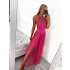 Šaty společenské dlouhé bez rukávu dámské (S/M ONE SIZE) ITALSKÁ MÓDA IM3236286/DU (Velikost S/M/L, Barva béžová)