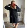 Kabát na zip s kapucí dlouhý rukáv dámská nadrozměr (2XL/3XL ONE SIZE) ITALSKÁ MÓDA IM423ANNIE/DU (Velikost 2XL/3XL, Barva Černá)
