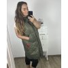 Vesta dlouhá s kapucí dámská nadrozměr (2XL/3XL ONE SIZE) ITALSKÁ MÓDA IM423LOVENA/DU (Velikost 2XL/3XL, Barva Černá)