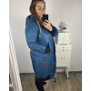 Bunda dlouhá s kapucí dámská nadrozměr (XL/2XL/3XL ONE SIZE) ITALSKÁ MÓDA IM423AZARET/DU (Velikost 2XL/3XL, Barva Černá)
