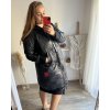 Bunda dlouhá s kapucí dámská nadrozměr (XL/2XL/3XL ONE SIZE) ITALSKÁ MÓDA IM423AZARET/DU (Velikost 2XL/3XL, Barva Černá)