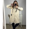 Kabát na zip s kapucí dlouhý rukáv dámská nadrozměr (2XL/3XL ONE SIZE) ITALSKÁ MÓDA IM423STAR/DU (Velikost 2XL/3XL, Barva Černá)
