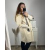 Kabát na zip s kapucí dlouhý rukáv dámská nadrozměr (2XL/3XL ONE SIZE) ITALSKÁ MÓDA IM423STAR/DU (Velikost 2XL/3XL, Barva Černá)