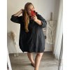 Bunda s kapucí dámské nadrozměr (2XL/3XL/4XLONE SIZE) ITALSKÁ MÓDA IMD23HOPE/DU (Velikost 2XL/3XL, Barva béžová)