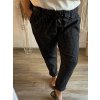 Kalhoty dlouhé dámské nadrozměr  (3XL/4XL ONE SIZE) ITALSKÁ MÓDA IMWQ233049-2/DUR (Velikost 3XL/4XL, Barva Černá)