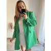 Kabát flaušový dlouhý rukáv dámský nadrozměr (3XL/4XL ONE SIZE) ITALSKÁ MÓDA IMWQ233262 (Velikost 3XL/4XL, Barva Černá)