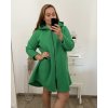 Kabát flaušový na zip dlouhý rukáv dámský nadrozměr (3XL/4XL ONE SIZE) ITALSKÁ MÓDA IMWQ233261