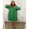 Kabát flaušový na zip dlouhý rukáv dámský nadrozměr (3XL/4XL ONE SIZE) ITALSKÁ MÓDA IMWQ233261