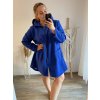 Kabát flaušový na zip dlouhý rukáv dámský nadrozměr (3XL/4XL ONE SIZE) ITALSKÁ MÓDA IMWQ233261