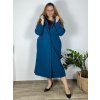 Kabát flaušový dlouhý rukáv dámský nadrozměr (3XL/4XL ONE SIZE) ITALSKÁ MÓDA IMWQ233264