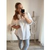 Tunika košilová dlouhý rukáv dámská nadrozměr (3XL/4XL ONE SIZE) ITALSKÁ MÓDA IMWQ233252/DUR