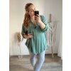 Tunika košilová dlouhý rukáv dámská nadrozměr (3XL/4XL ONE SIZE) ITALSKÁ MÓDA IMWQ233252/DUR