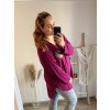 Tunika prodloužená dlouhý rukáv dámská nadrozměr (3XL/4XL ONE SIZE) ITALSKÁ MÓDA IMWQ233254 (Barva Černá)