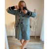 Kabát dlouhý rukáv dámský nadrozměr (2XL/3XL/4XL ONE SIZE) ITALSKÁ MODA  IM423BEATA/DU